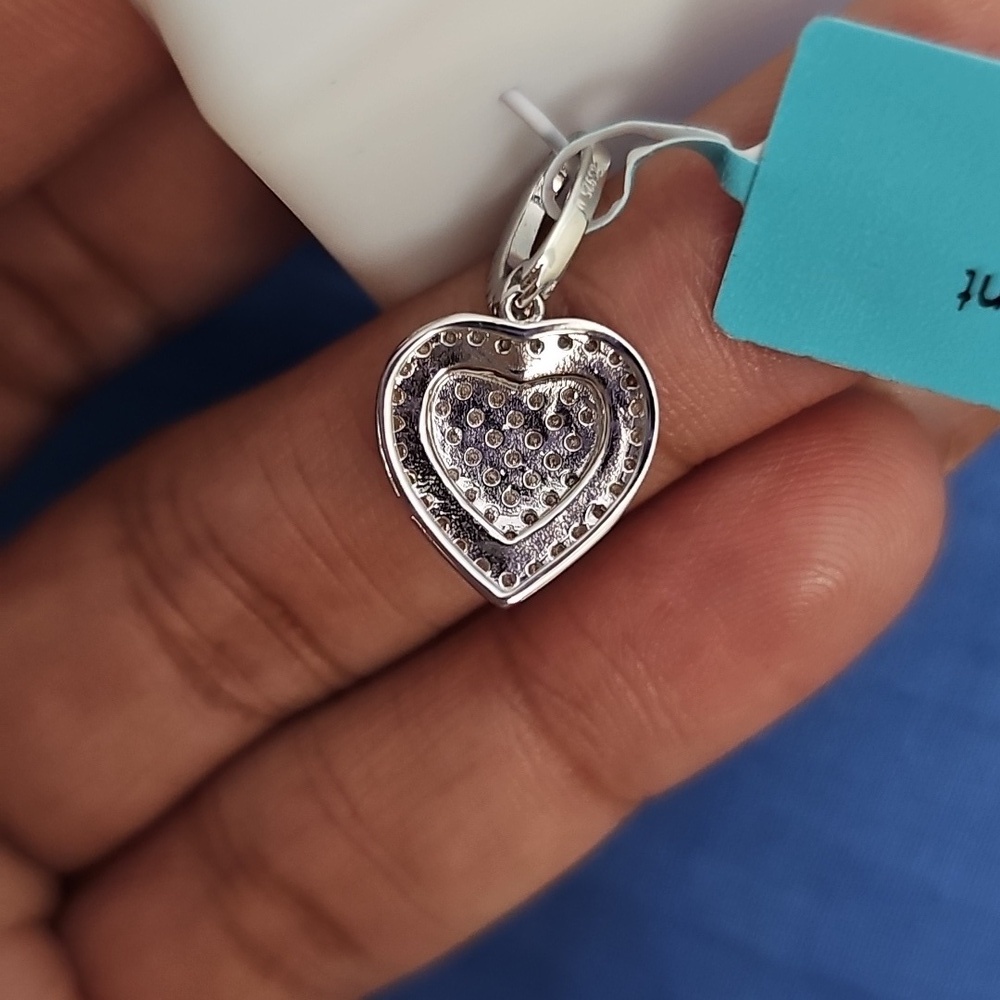NWT Moissanite Heart Pendant - Picture 5 of 11